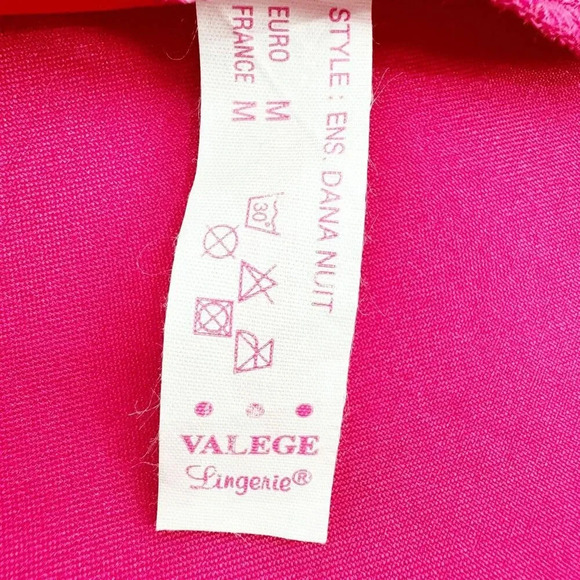 Valege Lingerie Babydoll Dress Womens Size M Pink Floral Embroidered Lace - Picture 5 of 6